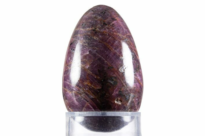 Polished Corundum (Ruby) Egg - Highly Fluorescent! #342004